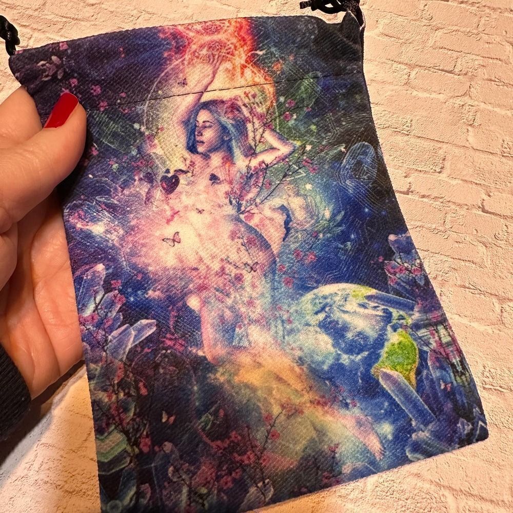 Shining Goddess Tarot And Oracle Cards Drawstring Bag - Picture 4 of 4